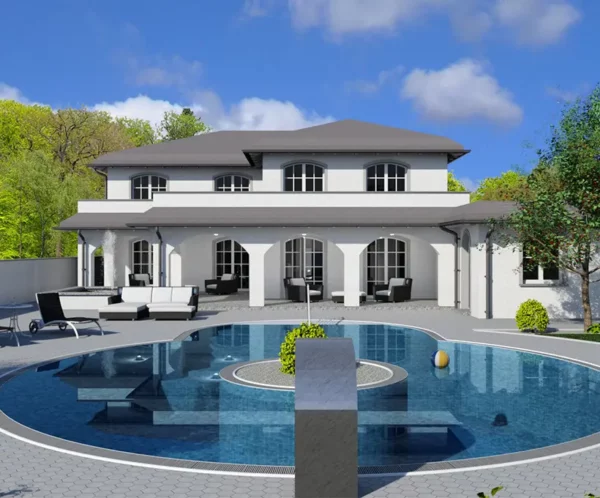 3D CAD house rendering