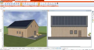 Darstellung in Ansicht und 3D Business
