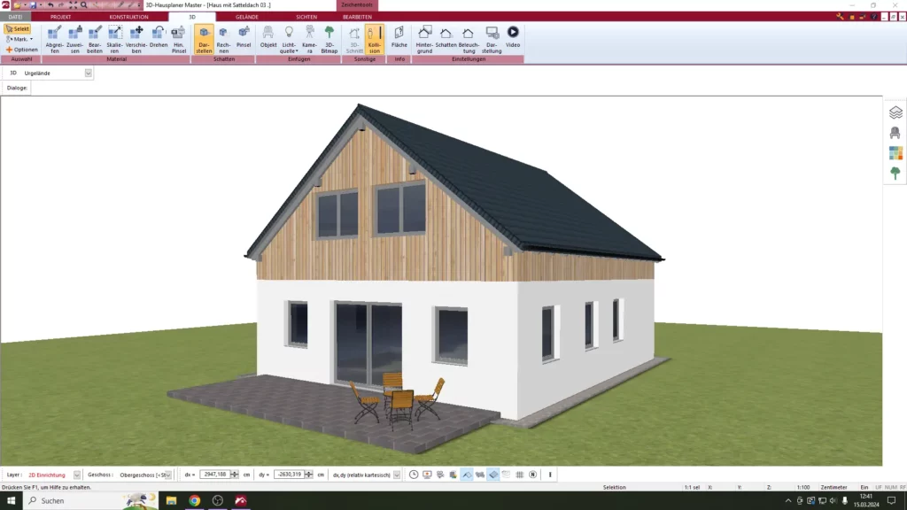 Deutschlands Lieblingsdach in 3D: Einfache Selbstplanung des Satteldachs für Ihr Traumhaus