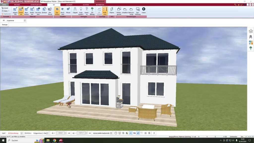 Vom PC aus: Stadtvilla-Entwurf mit realitätsnaher 3D-Visualisierung für einfaches Planen