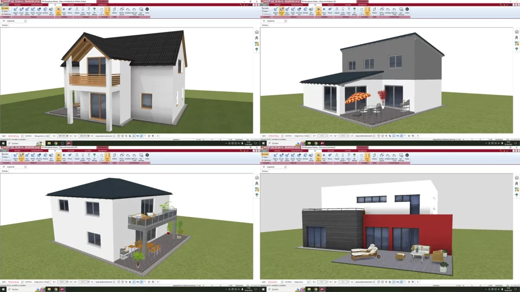 Dachformen-Vielfalt in 3D: Entdecken Sie die Möglichkeiten unserer Software für die einfache Planung verschiedener Dacharten!