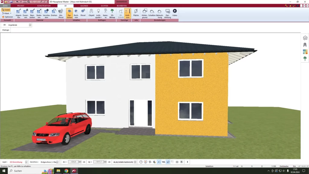 Walmdachplanung leicht gemacht: 3D-Visualisierung für präzise und einfache Planung