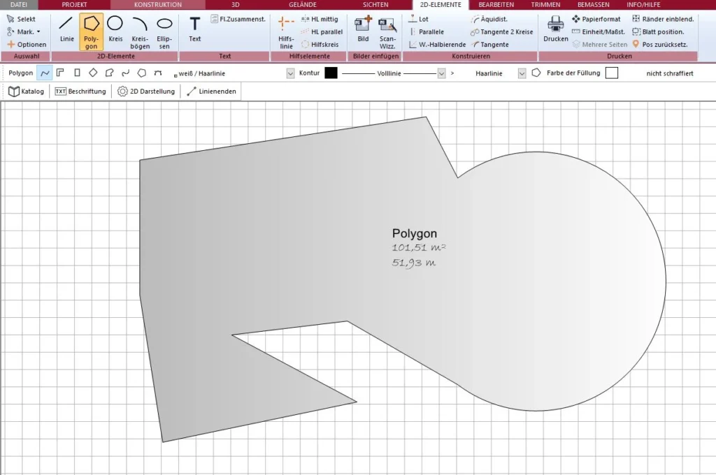 Polygone mit Beschriftung